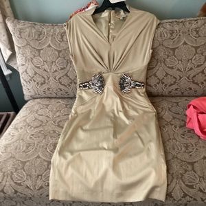 Mandalas Bay custom fitted dress. Measurements 34-26-24:  28”long